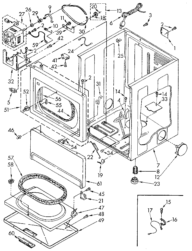 Kenmore 11087983700 cabinet diagram