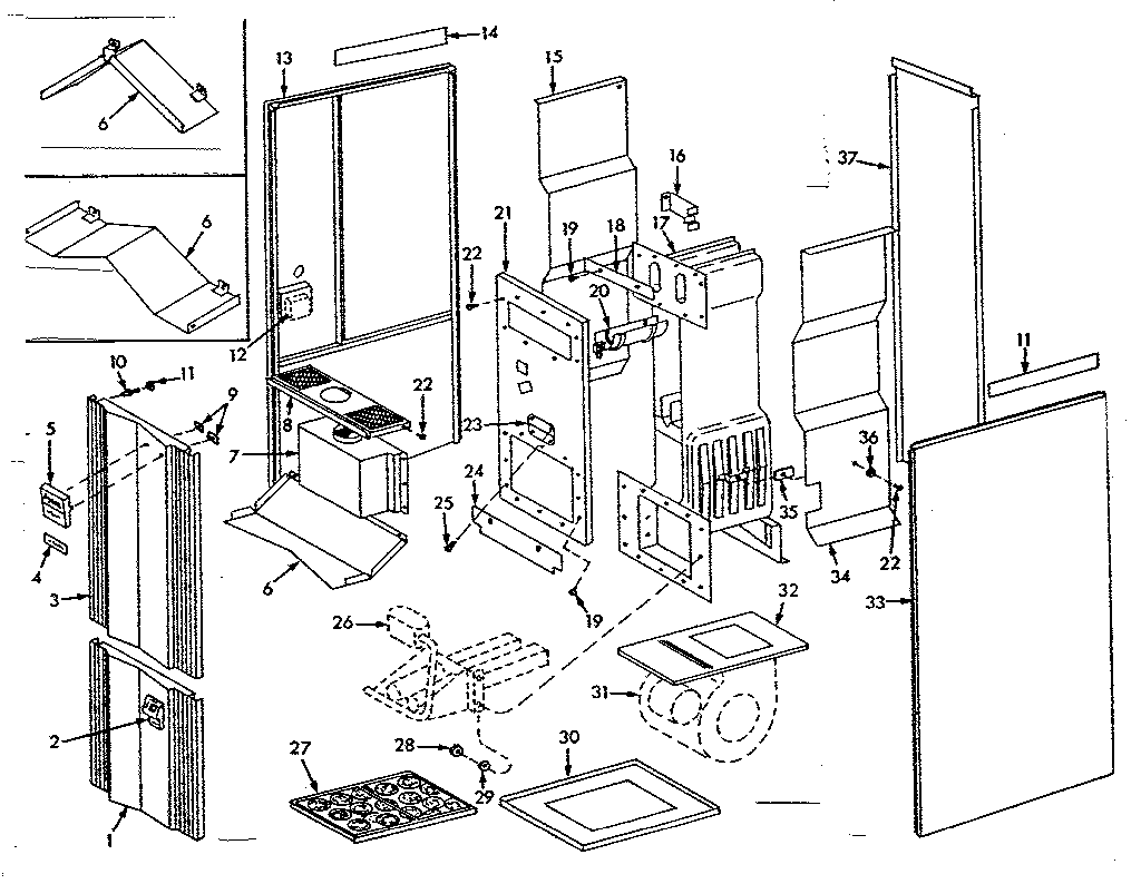 Kenmore 86776372 furnace assemblies diagram
