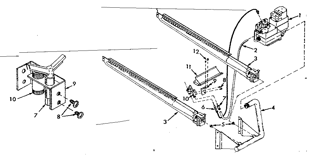 Kenmore 86776372 burner & manifold assembly diagram