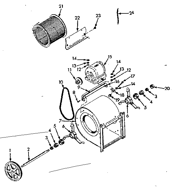 Kenmore 86776372 h-q blower assembly diagram