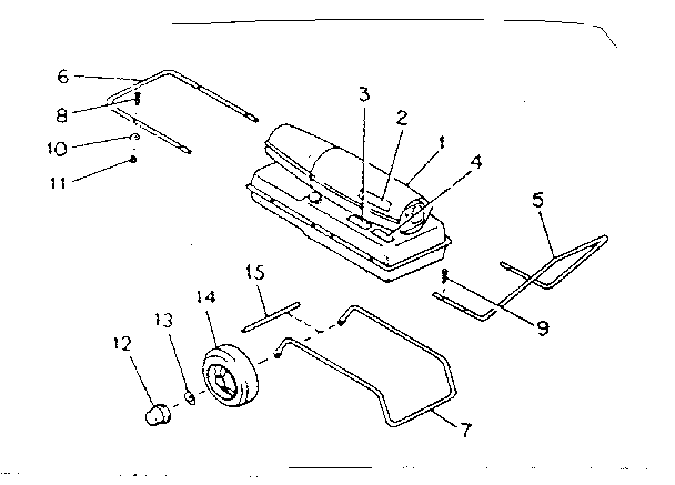 Kenmore 583406131 handle and wheel group diagram