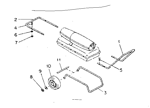 Kenmore 583406140 handle and wheel group diagram