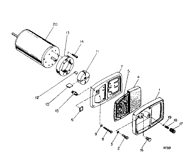 Kenmore 583409040 motor package assembly diagram