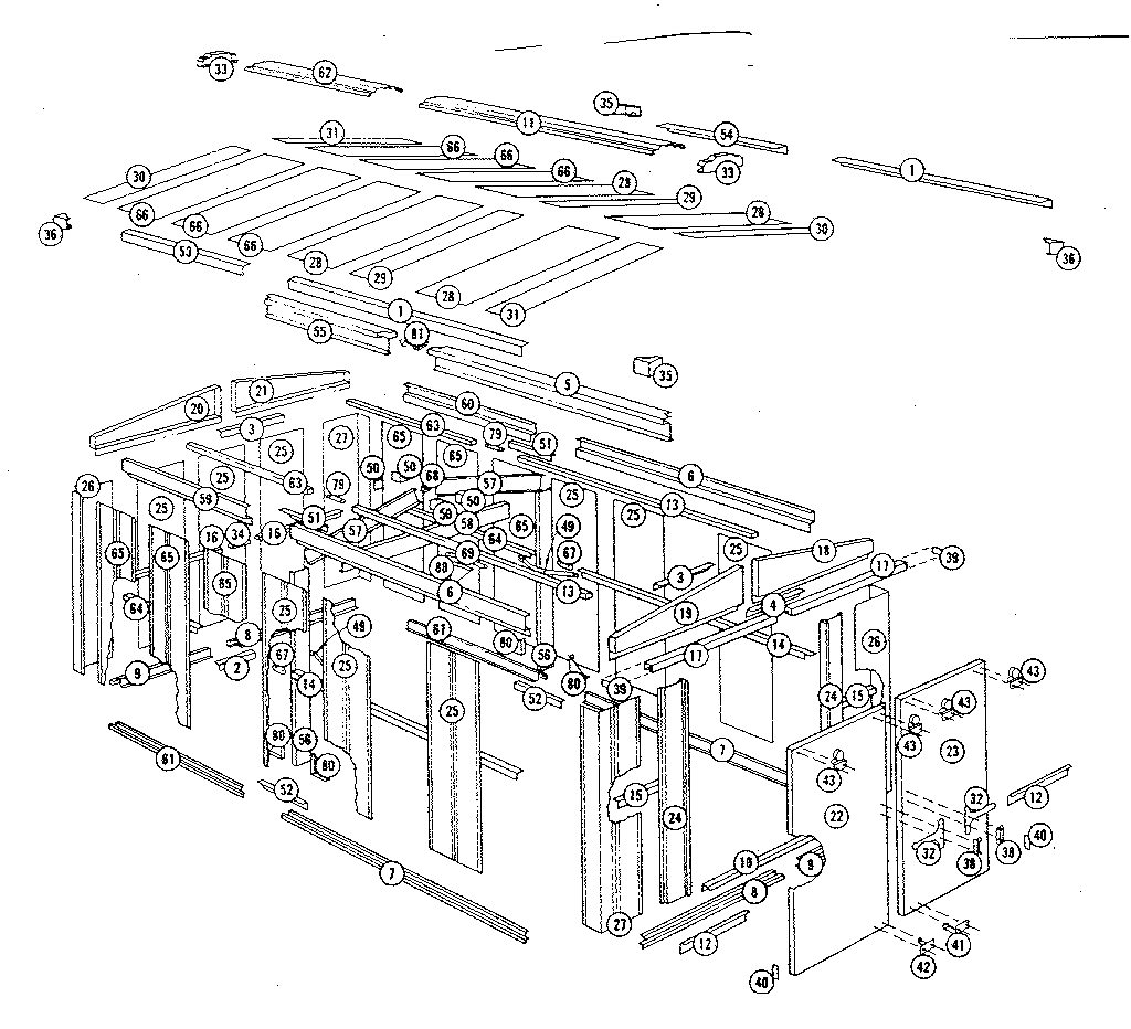 Sears 69660634 replacement parts diagram