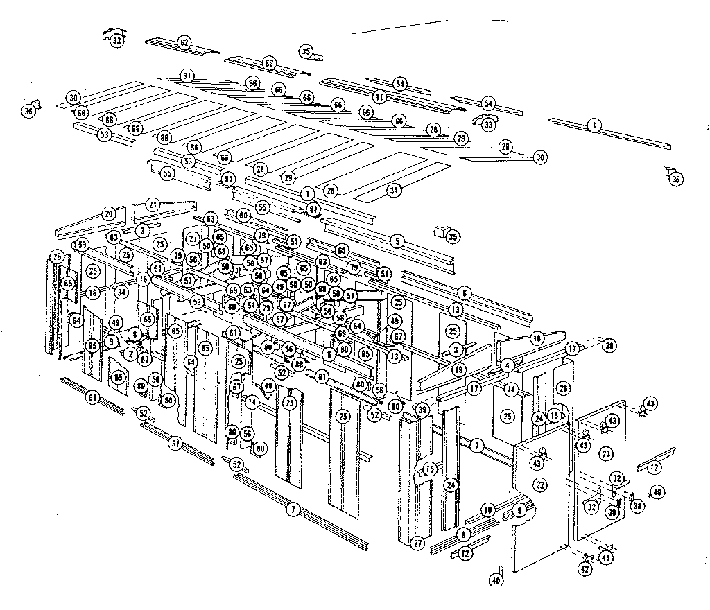 Sears 69660636 replacement parts diagram