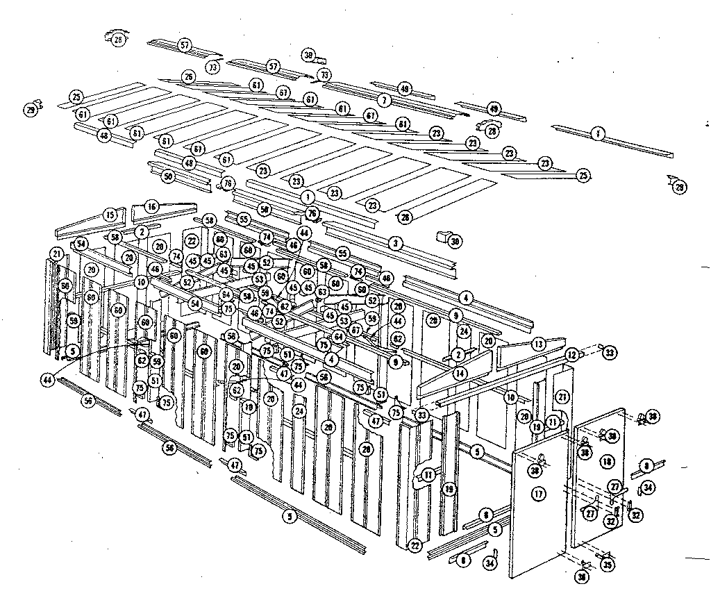 Sears 69660637 replacement parts diagram