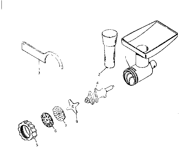Kenmore 793829900 food grinder head diagram