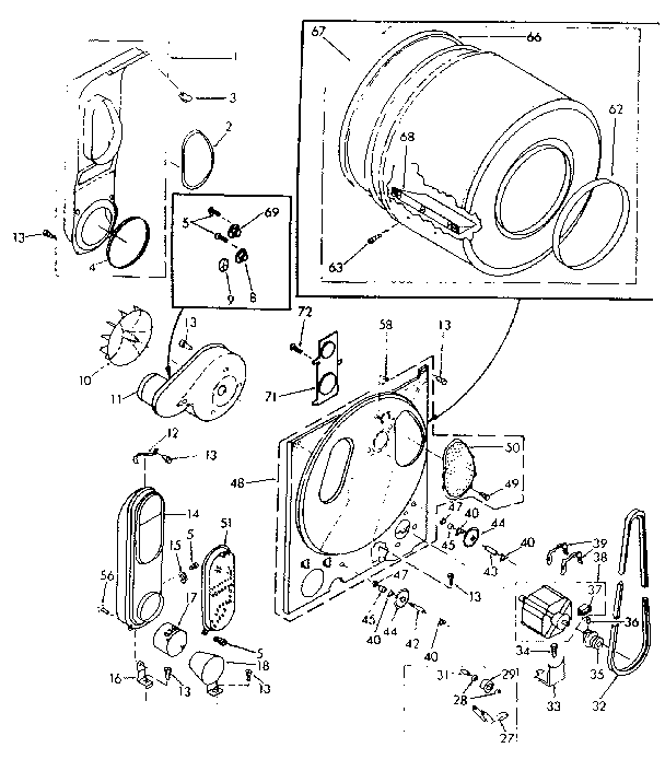 Kenmore 1106817220 bulkhead assembly diagram