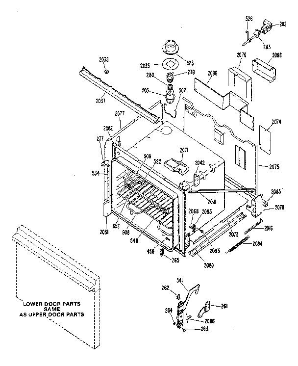Kenmore 21213(1988) lower oven diagram