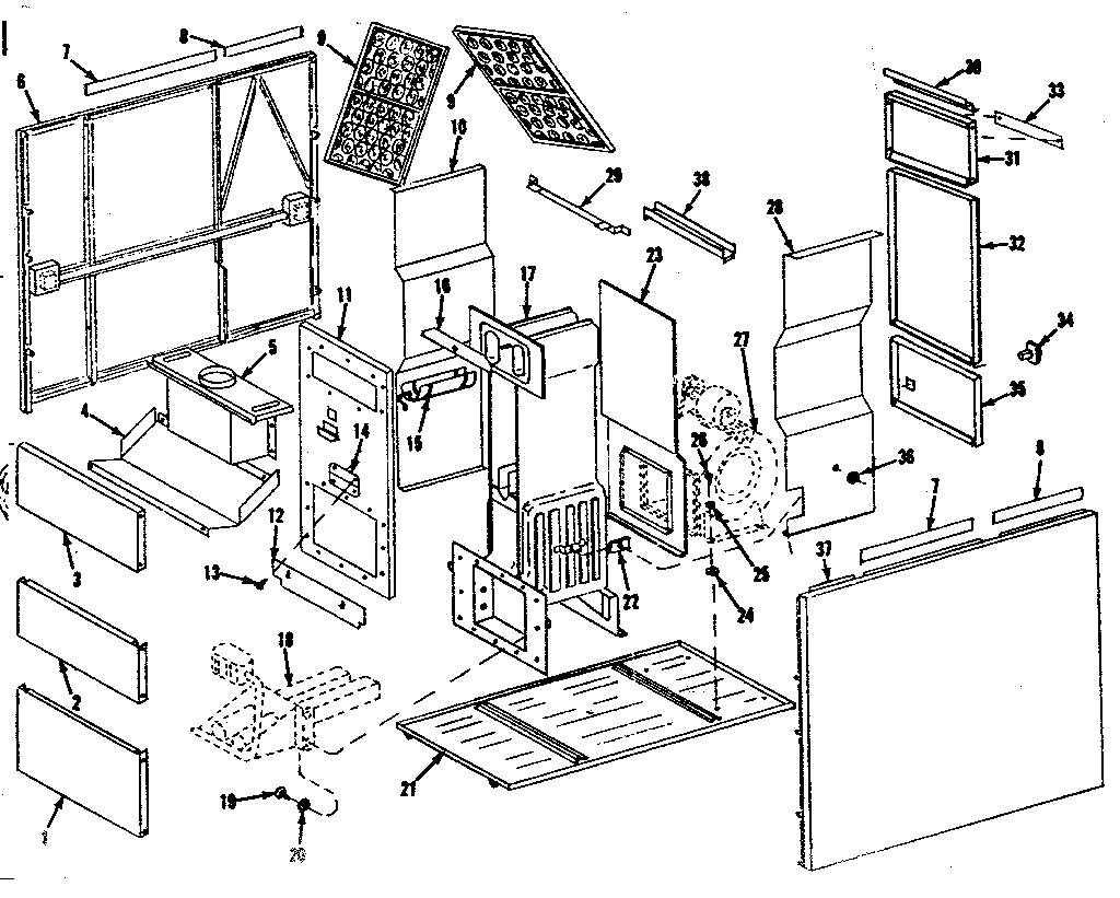 Kenmore 86764561 furnace assemblies diagram
