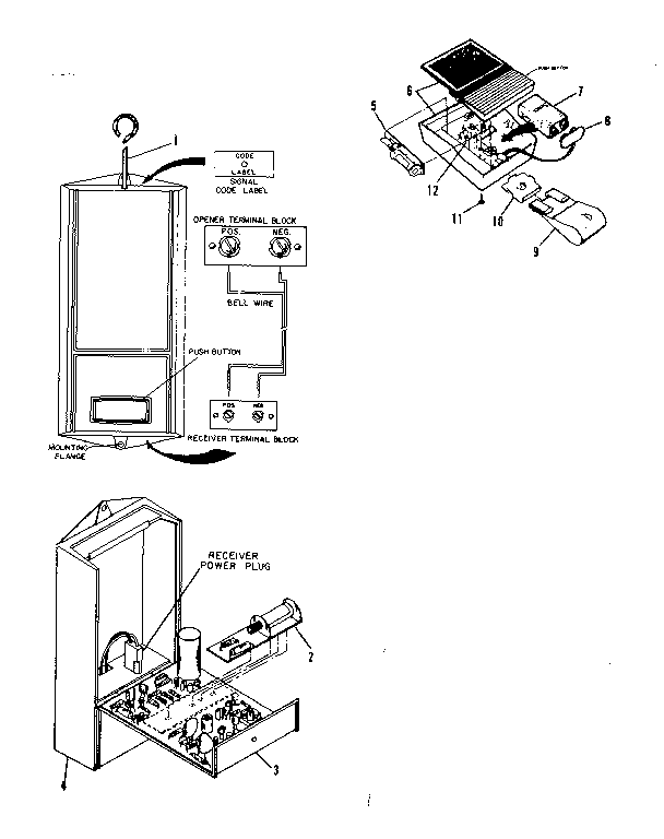 Craftsman 13965122 radio controls and gdo accessories diagram