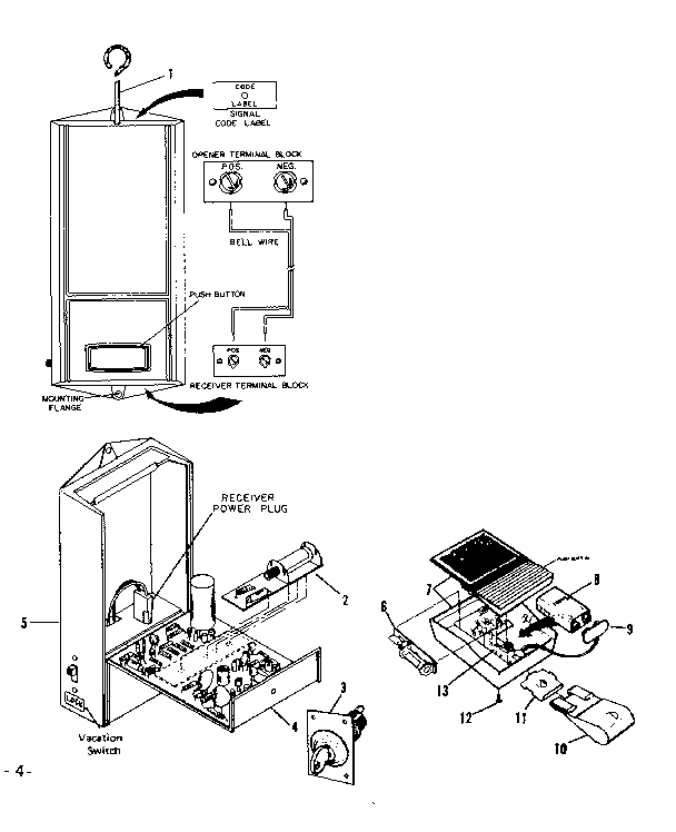 Craftsman 139652300 radio controls and gdo accessories diagram
