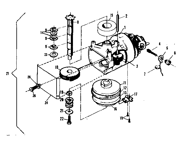Craftsman 139657000 motor drive assembly diagram