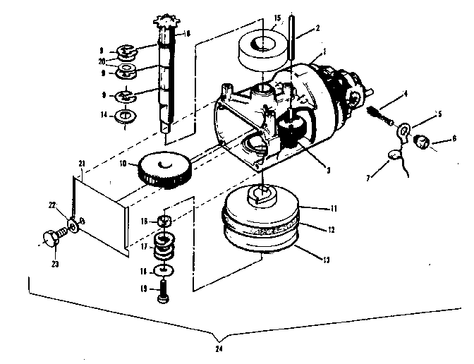 Craftsman 139650520 motor drive assembly diagram