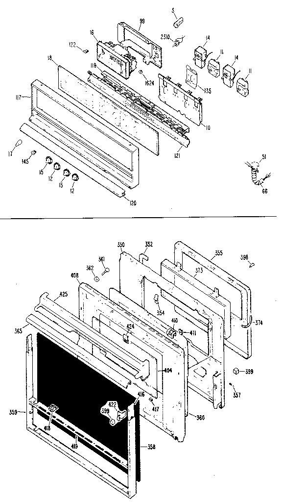 Kenmore 21235(1988) control & door diagram