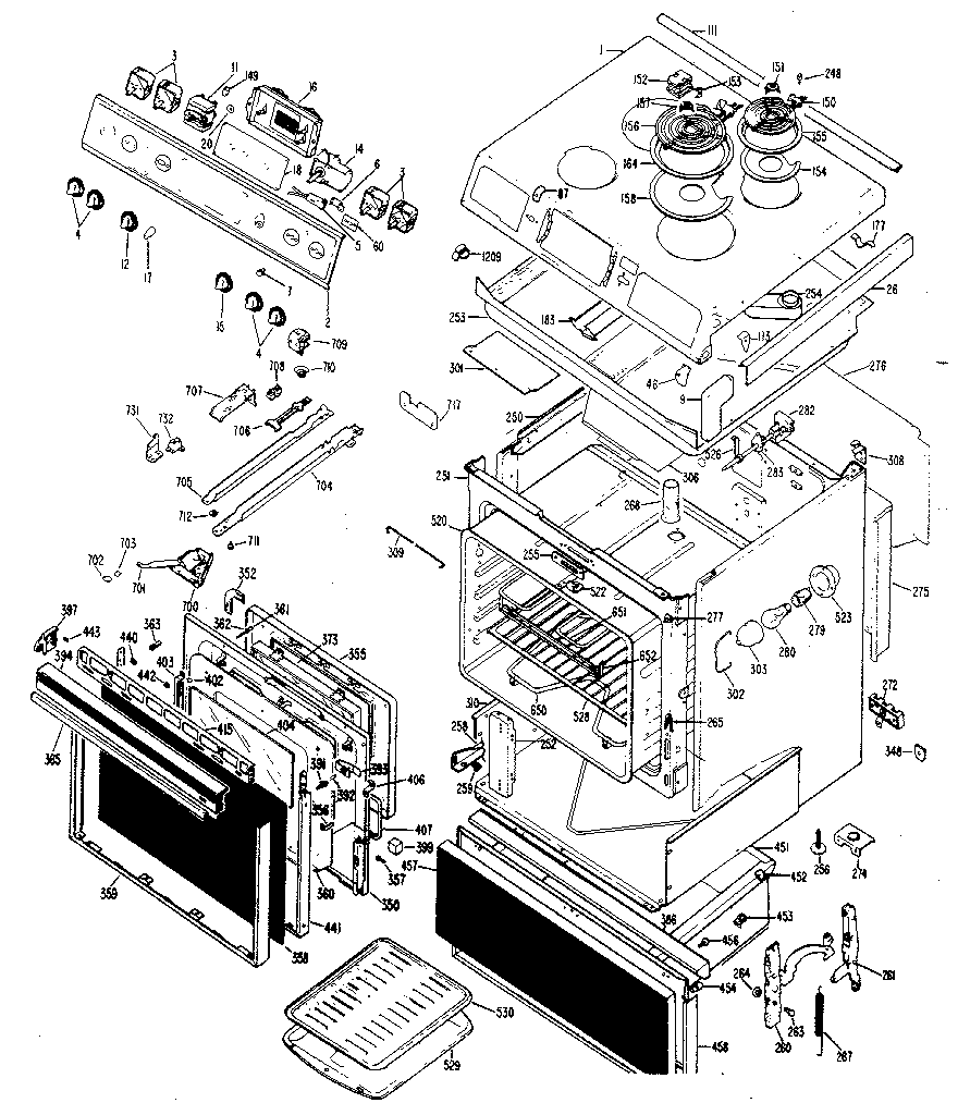 Kenmore 20232(1988) electric range diagram