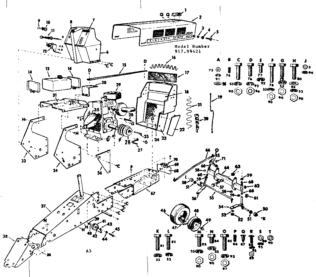 Craftsman 91799421 top half diagram