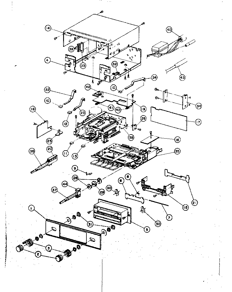 LXI 50568 cabinet & chassis diagram
