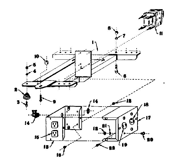 Craftsman 5803188-3 mounting base diagram