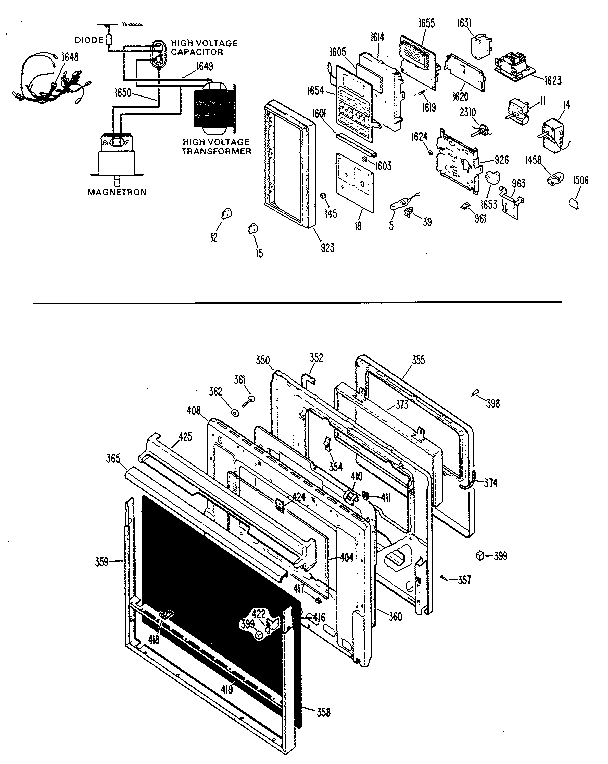 Kenmore 21331(1988) door assembly diagram