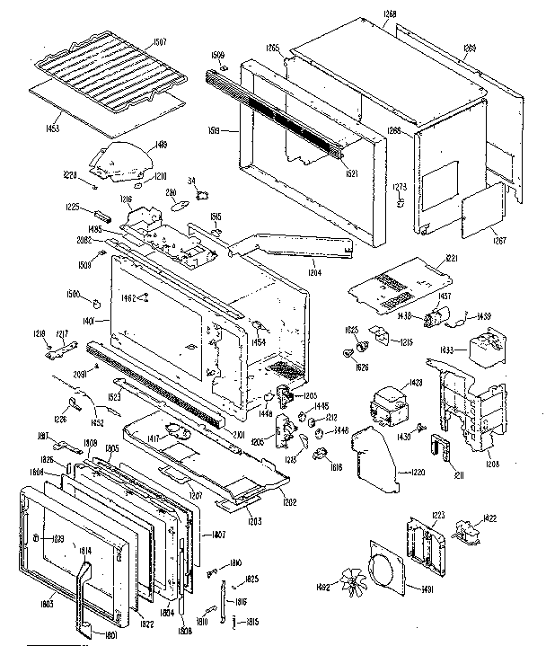 Kenmore 21331(1988) microwave oven diagram