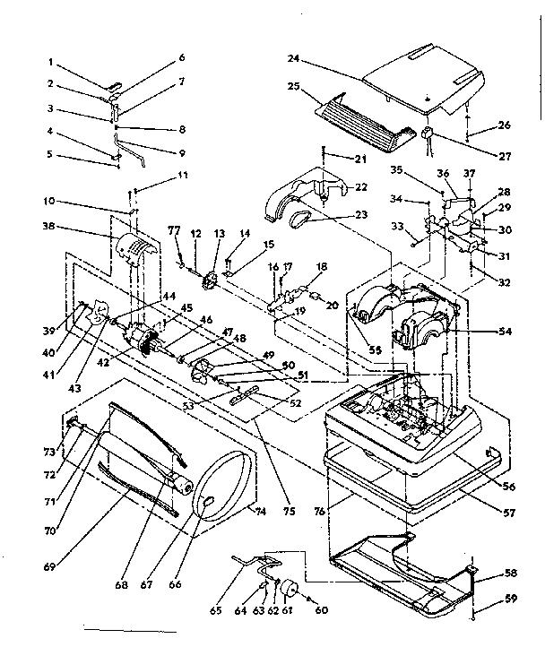 Kenmore 1753192283 nozzle and motor assembly diagram
