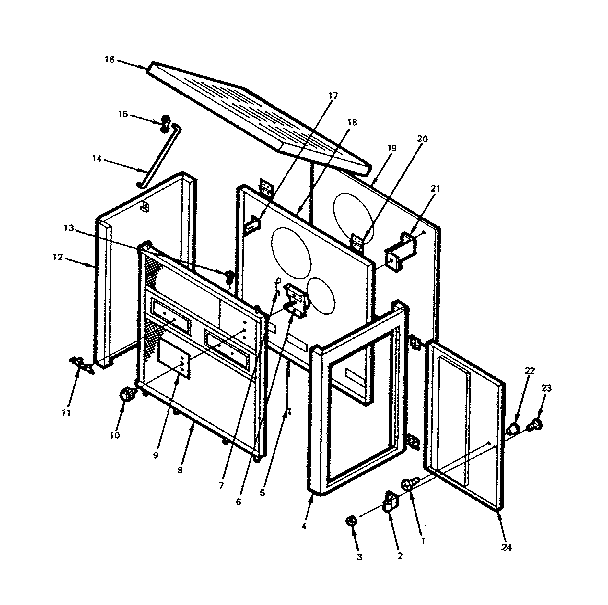 Kenmore 143840910 cabinet diagram