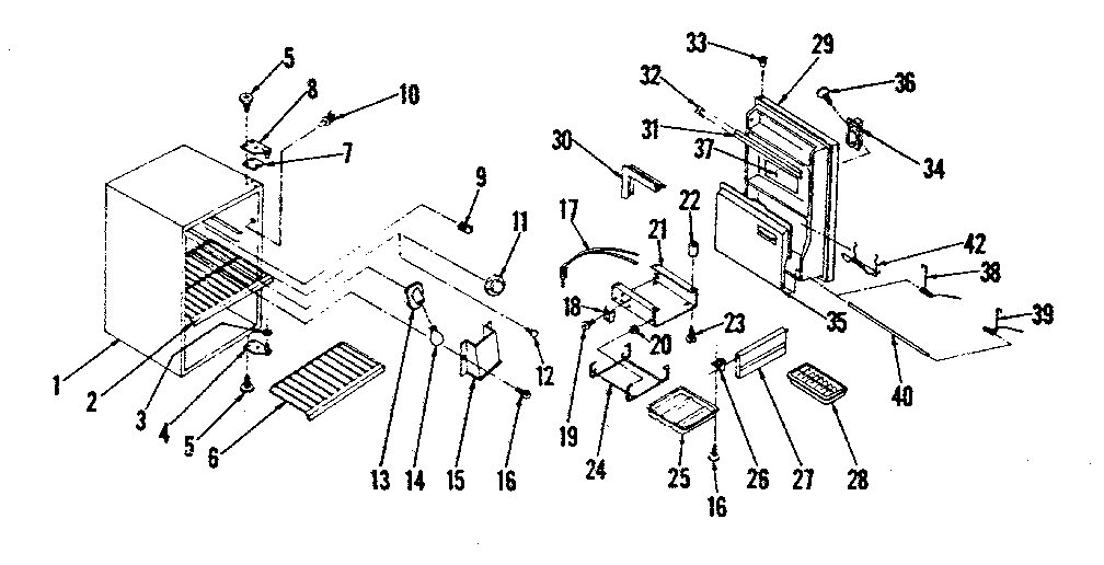 Kenmore 1268904835 cabinet parts diagram