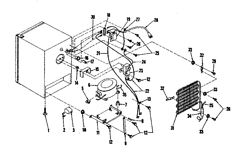 Kenmore 1268904835 unit parts diagram