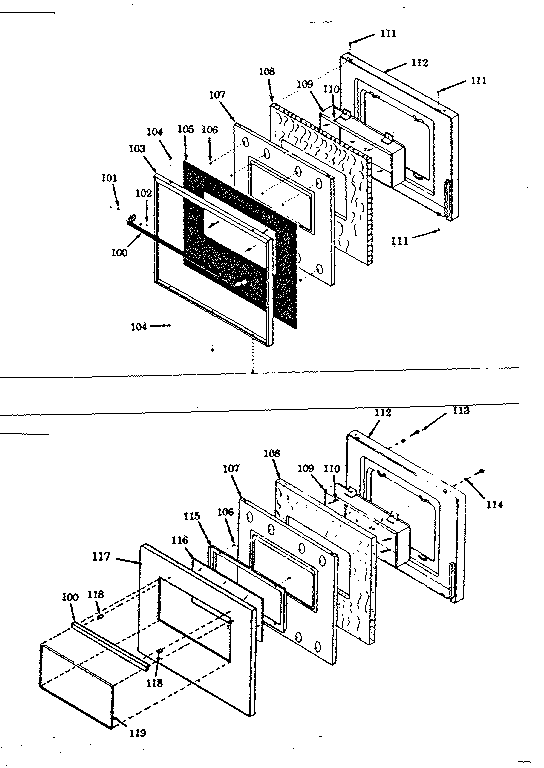 Kenmore 8504218390 black glass and porcelain doors diagram
