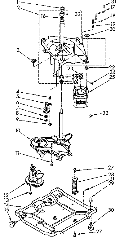 Kenmore 1107433700 drive system diagram