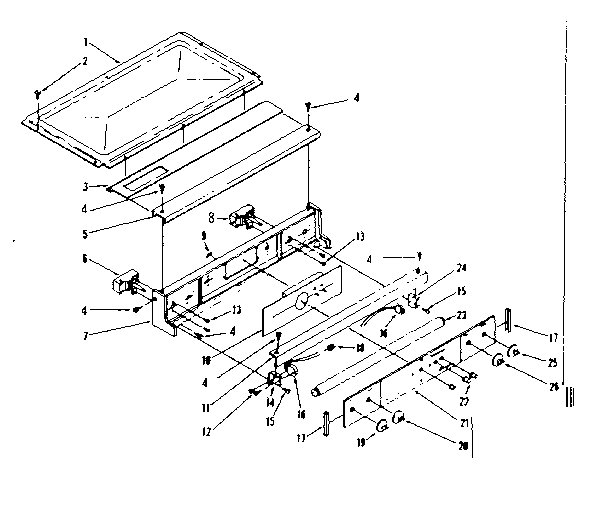 Kenmore 1037886760 control section diagram