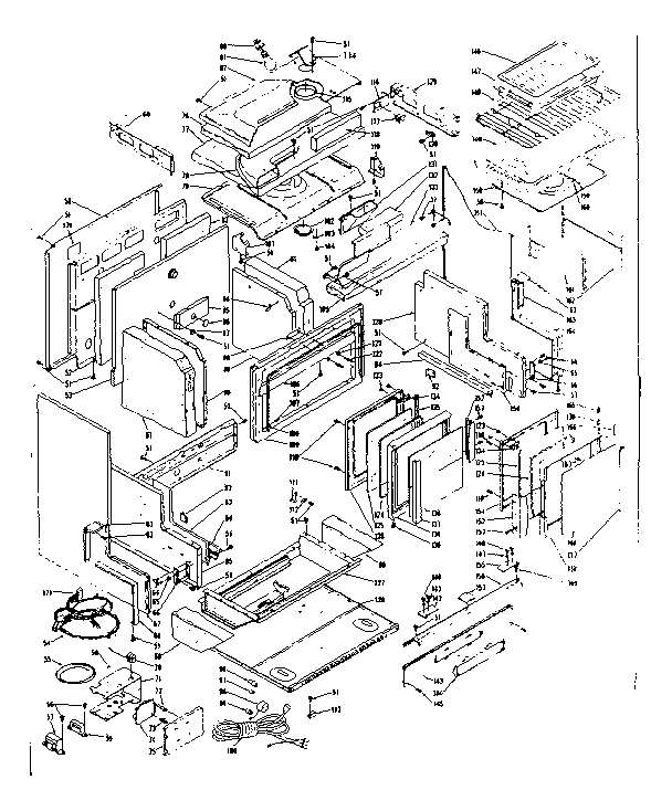 Kenmore 1037886760 upper oven section diagram