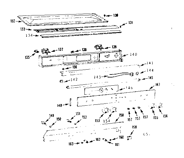 Kenmore 1037966740 control panel section diagram
