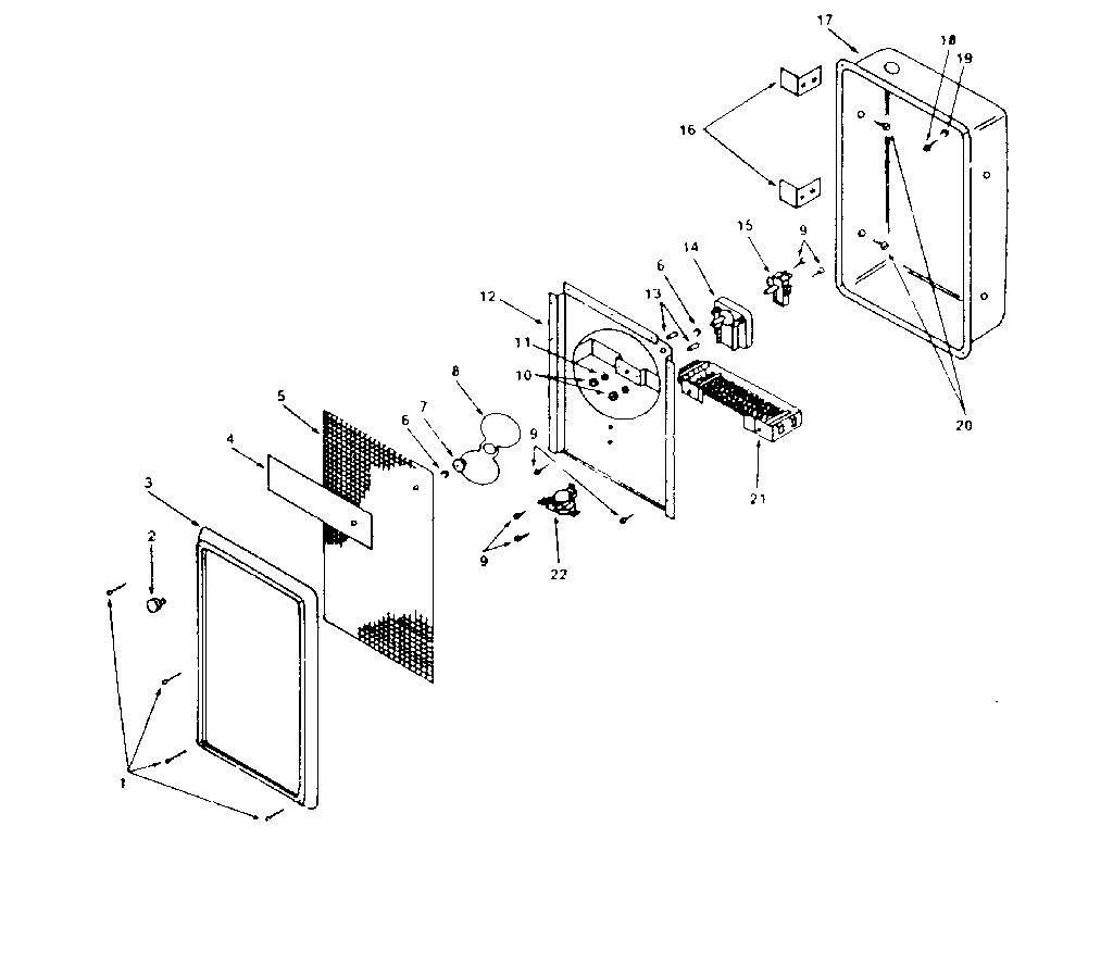 Kenmore 349581612 replacement parts diagram