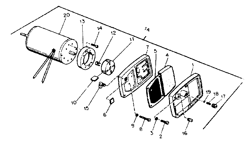 Kenmore 583409940 motor package assembly diagram