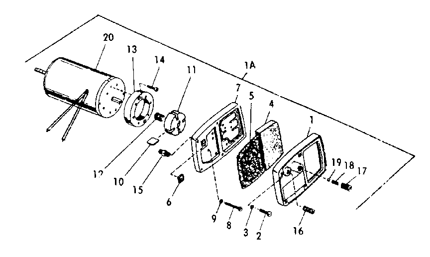 Kenmore 583409950 motor package assembly diagram