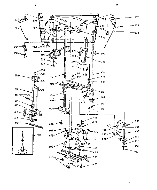 LXI 52831022200 record changer bottom view diagram