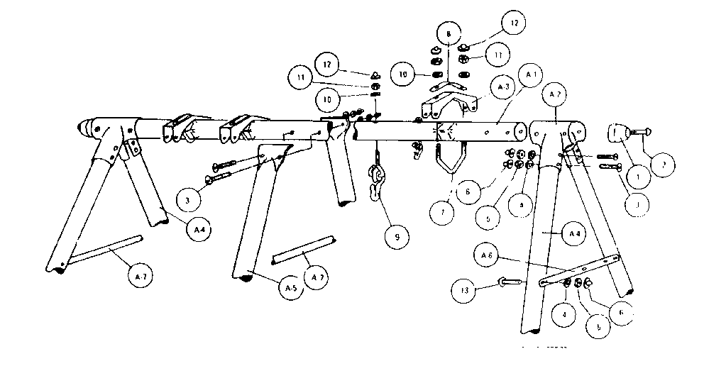 Sears 5127291879 frame hardware assembly diagram