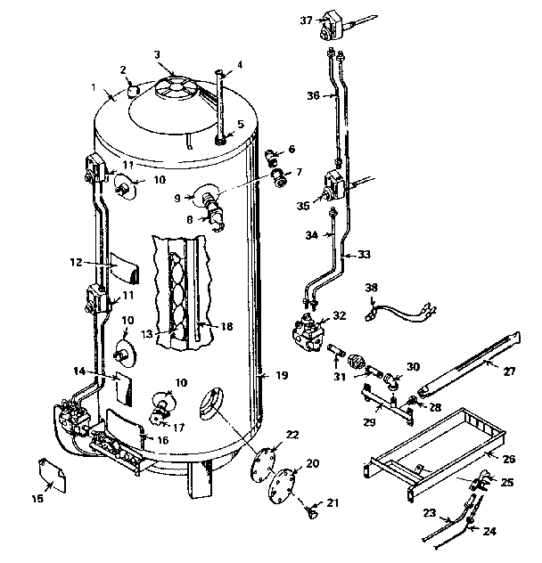 Kenmore 100-270ET8 functional replacement parts diagram