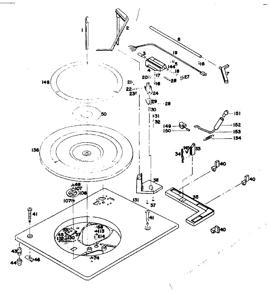LXI 13291852800 record changer diagram
