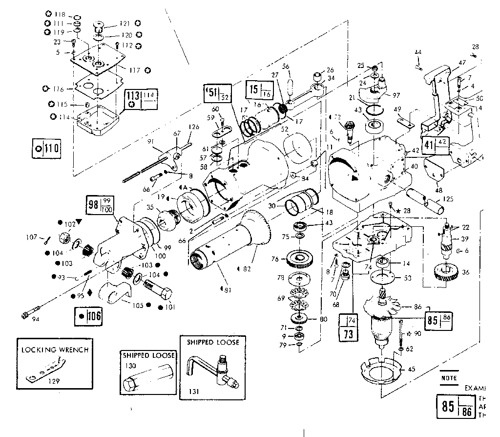 Skil 736 TYPE 7 unit parts diagram