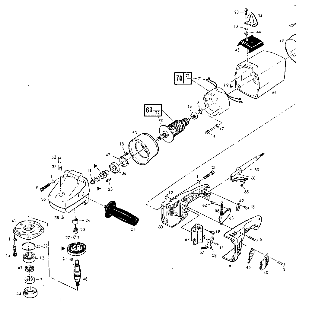 Skil 987 TYPE 1 armature assembly diagram