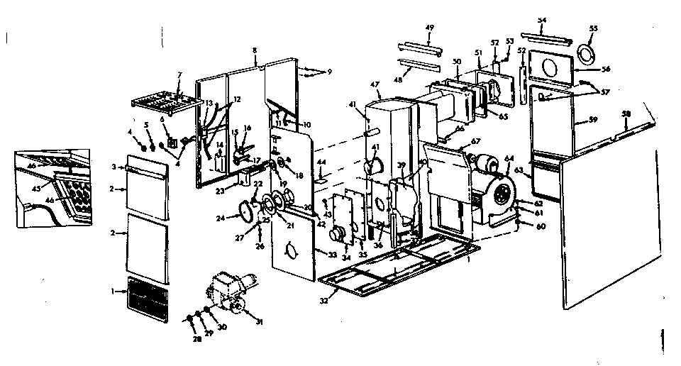 ICP LO-170-3 furnace assembly diagram