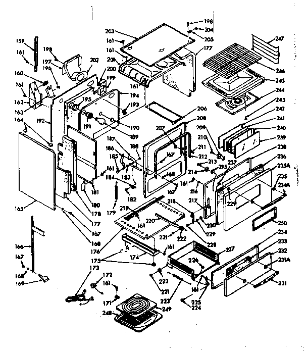 Kenmore 1037486742 body section diagram