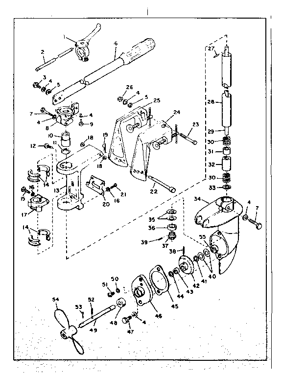 Craftsman 298585120 steering, mounting & gear housing assembly diagram
