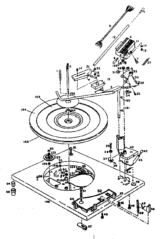 LXI 198822091 parts above baseplate diagram