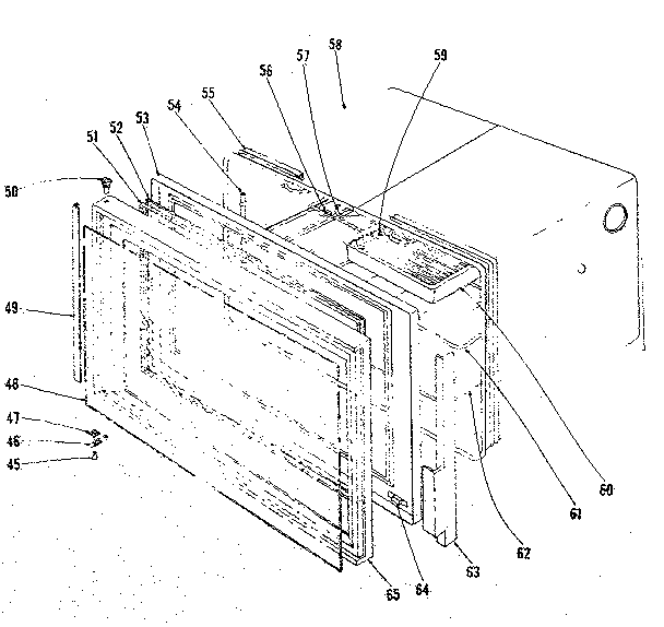 Kenmore 1019036600 upper oven section diagram