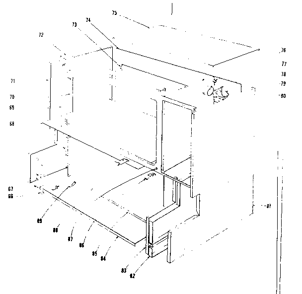 Kenmore 1019036600 main structure section diagram