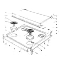 Kenmore 1019126600 cook top section diagram